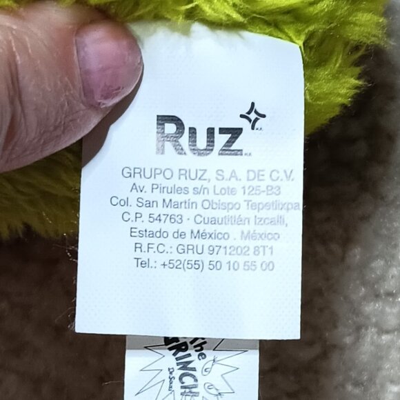 New 9" Ruz brand baby Grinch stuffed toy without tags and without legs - Picture 3 of 6